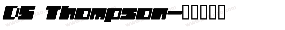 DS Thompson字体转换